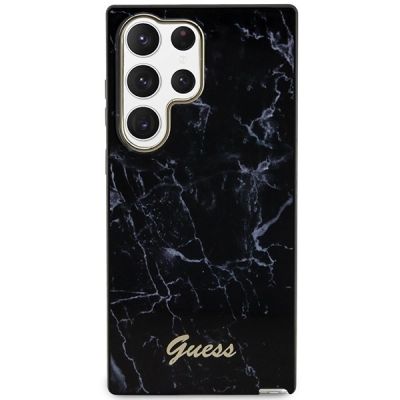 4. Guess GUHCS23LPCUMAK S23 Ultra S918 schwarz/schwarzes Hardcase Marble