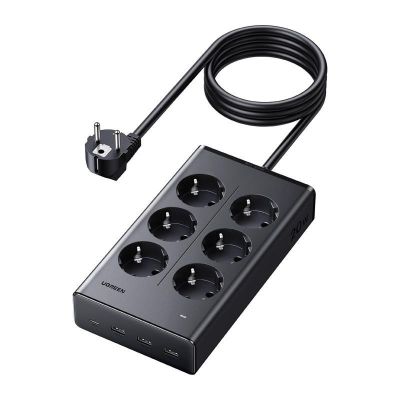 Ugreen S622 Steckdosenleiste, 6×AC + 3×USB + USB-C, GaN, 1,5 m – schwarz