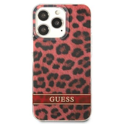 3. Guess GUHCP13LHSLEOR iPhone 13 Pro / 13 6.1" rot/roter Hardcase Leopard
