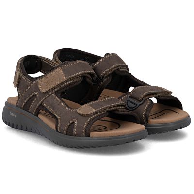 4. Braune Herren-Ledersandalen mit Klettverschluss Rieker 26450-26