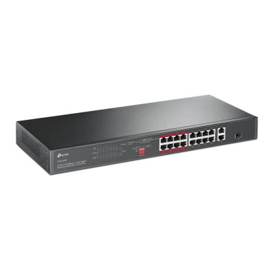 6. Switch TP-LINK TL-SL1218P 16-Port 10/100 Mbit/s + 2-Port Gigabit