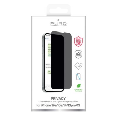 8. Puro Privacy Panzerglas für iPhone 16e/17e