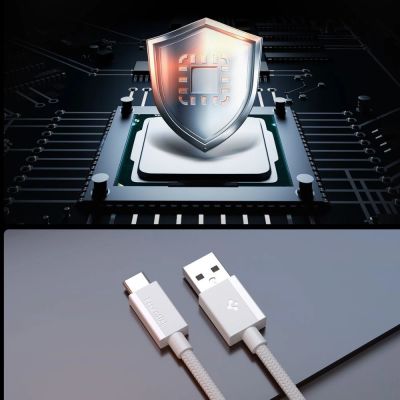 5. Spigen Essential EB6015AC USB-C-Kabel 60 W 150 cm – Weiß