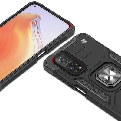 2. Wozinsky Ring Armor Tough Hybrid Case Cover + Magnethalterung Mi Poco M4 Pro 5G / Redmi Note 11 5G (China) / Redmi Note 11T 5G / Redmi Note 11S 5G Schwarz