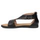 3. Schwarze Damen-Sandalen mit Lochmuster, Filippo DS7889