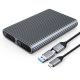 Doppel-Festplattengehäuse Orico AM2C3-2SN für zwei M.2 SATA+NVMe-Laufwerke, USB-C 3.2, 6 Gb/s / 10 Gb/s – grau