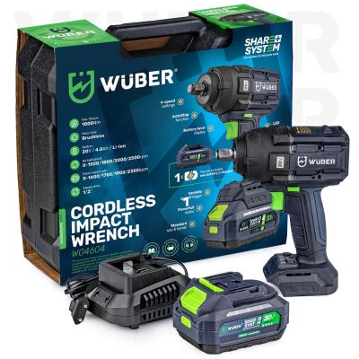 4. Bürstenloser Akku-Schlagschrauber 20 V W04604 WUBER