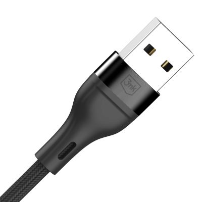 6. 3mk Hyper Cable N-SERIES 3-in-1 USB-A / Lightning / Micro 1,2 m 9 V/2 A 18 W – Schwarz