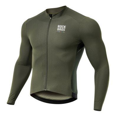 Rockbros 15220003003 ROAD TO SKY Herren-Radtrikot, langärmlig, Größe M – grün