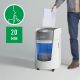 7. Leitz IQ OptiMax Small Office 350 Aktenvernichter, 22 l, P5, 8 Blatt, automatischer Start/Stopp, Rücklauffunktion, drehbarer Auffangbehälter – 33 % höhere Aktenkapazität