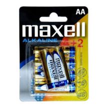 Maxell Alkaline-Batterien ALKALINE LR06 LR6 AA BLISTER 1,5 V x 4 Stück + 2 Stück