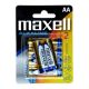 Maxell Alkaline-Batterien ALKALINE LR06 LR6 AA BLISTER 1,5 V x 4 Stück + 2 Stück