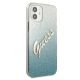 4. Guess GUHCP12SPCUGLSBL iPhone 12 mini 5,4" blau/blaue Hardcase Glitter Gradient Script