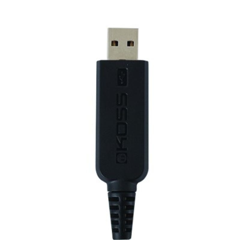 2. Koss SB45 USB-Headset mit Kabel und Kopfbügel, geeignet für Büro/Callcenter, Schwarz/Silber