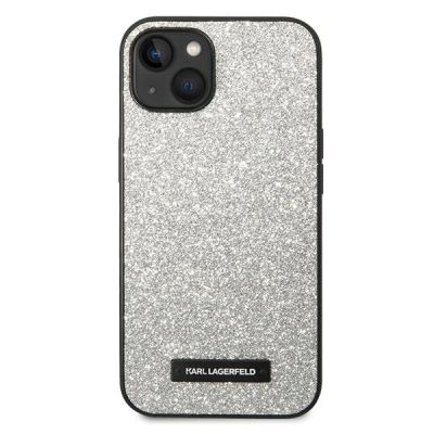 3. Karl Lagerfeld KLHCP14MG2ELS iPhone 14 Plus 6.7" Hardcase Silber / Silber Glitter Plaque Logo