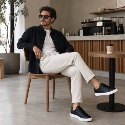 6. Schwarze Herren-Sneaker Vanhorn 18300