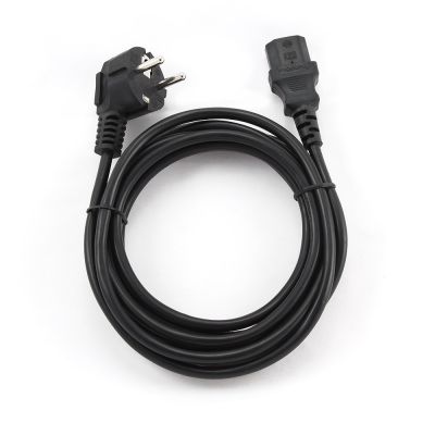 3. GEMBIRD PC-186-VDE-3M Kabel (C13 / IEC C13 / IEC 320 C13 - Schuko; 3m; schwarz)