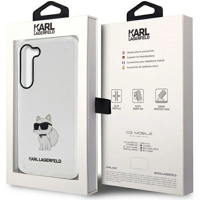 8. Karl Lagerfeld KLHCS23MHNCHTCT S23+ S916 transparenter Hartschalenkoffer Ikonik Choupette