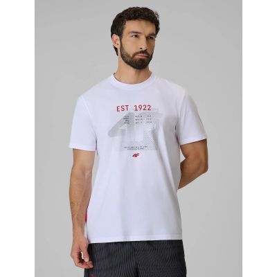 Herren-T-Shirt mit Aufdruck, regulär, Größe 4F 4FRSS26TTSHM4039-10S
