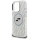 6. Karl Lagerfeld IML Glitter Karl & Choupette Heads Logo MagSafe Hülle für iPhone 16 Pro - Grau