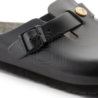2. Birkenstock Boston ESD Black Damen Clogs, Naturleder, schmale medizinische Hausschuhe (0061368)