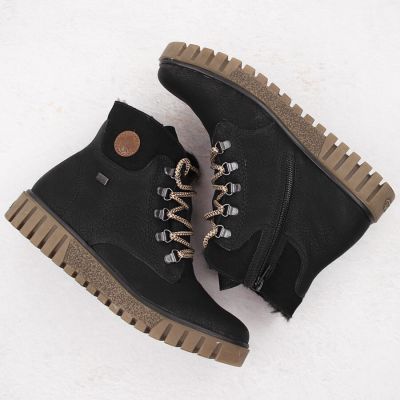 19. Wasserdichte schwarze Damen-Trekkingstiefeletten Rieker Y3433-00