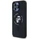 2. Karl Lagerfeld Silikon Karl&Choupette Ring MagSafe Hülle für iPhone 15 Pro Max – Schwarz