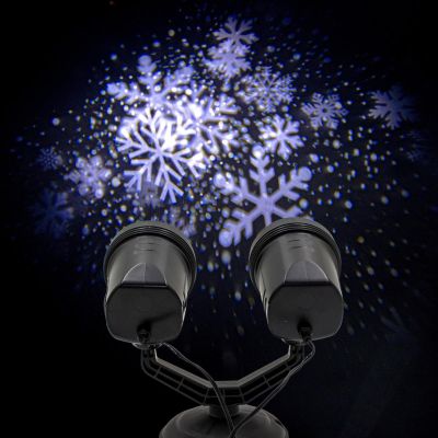 3. Doppel-LED-Projektor Schneeflocken