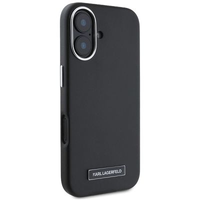 4. Karl Lagerfeld FW Metal Plate MagSafe Hülle für iPhone 16 Plus – Schwarz