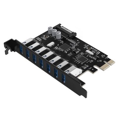 4. USB-3.0-PCI-E-Erweiterungskarte mit 7 Anschlüssen für Desktop-Gehäuse