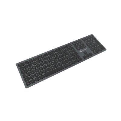 3. NATEC NKL-1830 Universelle RF-Funk- + Bluetooth-QWERTZ-Tastatur Spanisch Schwarz, Grau