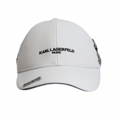 2. Karl Lagerfeld Paris Strapback-Cap, weiß - L5WH7947-wht
