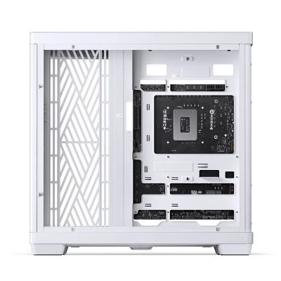 18. Jonsbo TK-4 Gehäuse, Midi-Tower, ATX, gehärtetes Glas – Weiß