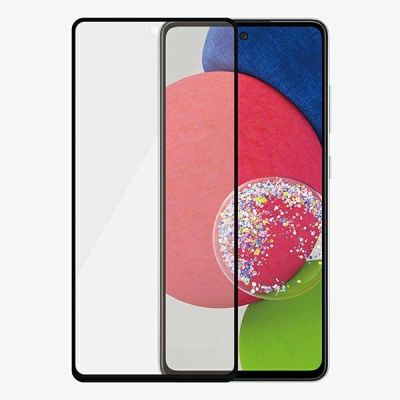 4. PanzerGlass E2E Microfracture antibakterielles Glas für Samsung Galaxy A52 / A52 5G / A53 5G – mit schwarzem Rahmen