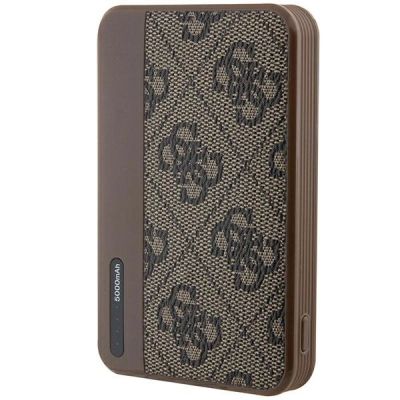 5. Guess Powerbank 15W GUPB5LP4GEGW 5000mAh braun/braun 4G Leder Metall Logo
