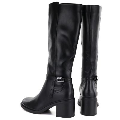 5. Sergio Leone KZ-14 schwarze gefütterte Stiefel mit hohem Absatz