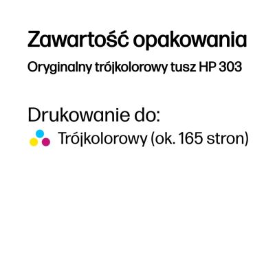 4. HP 303 Tinte Cyan/Magenta/Gelb