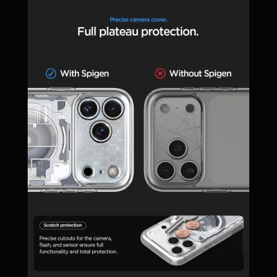 8. Spigen Ultra Hybrid MagSafe Zero One Hülle für iPhone 18 Pro / 17 Pro – Weiß