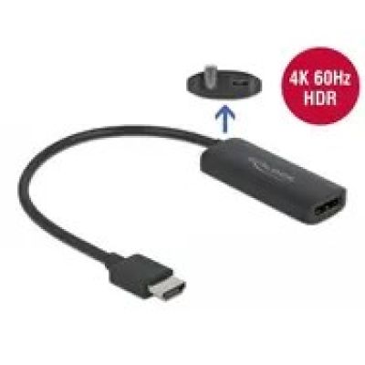 5. DeLOCK Adapter HDMI-A Stecker auf DisplayPort Buchse schwarz