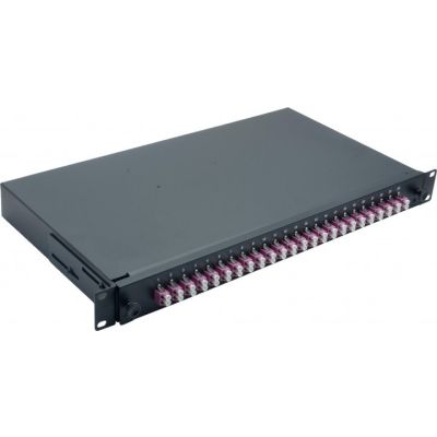 Helos Glasfaser-Spleißbox 19" 24 x LC Duplex OM4 anschlussfertig (375561)