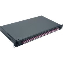 Helos Glasfaser-Spleißbox 19" 24 x LC Duplex OM4 anschlussfertig (375561)