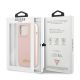 8. Guess GUHMP13XLSLMGLP iPhone 13 Pro Max 6.7" Hellrosa/Hellrosa Hardcase Silikonschrift Gold Logo Magsafe