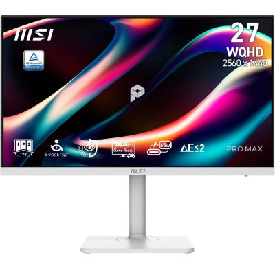 2. MSI PRO MAX 271QPHW E14 Computermonitor 68,6 cm (27") 2560 x 1440 px Wide Quad HD LCD Weiß