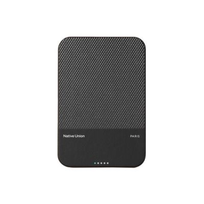 2. Native Union PB-5KMS-BLK-Q2 Powerbank 5000mAh mit kabelloser Ladefunktion, Schwarz