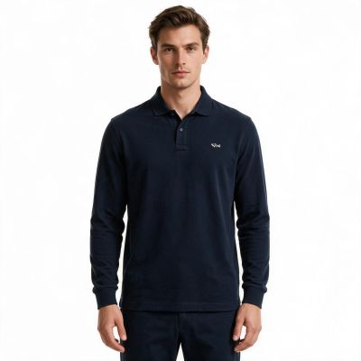 8. Paul&Shark Herren-Poloshirt aus marineblauer Baumwolle 99311003-13
