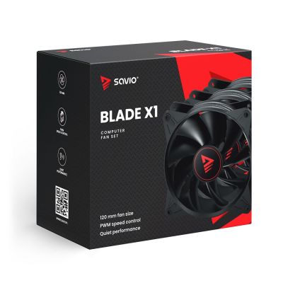 8. SAVIO 3 x 120 mm 4-Pin PWM-Flügellüfterset