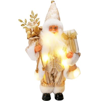 Dekorativer Weihnachtsmann, 30 cm, Gold