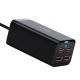 4. Baseus GaN3 Pro schnelles universelles GaN-Ladegerät 2 x USB Typ C / 2x USB 100W PD3.0, QC4.0+, AFC schwarz (CCGP000101)