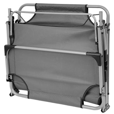 18. FALTBARES CAMPINGBETT, 3-POSITIONEN, 188 X 73 X 28 CM, DUNKELGRAU