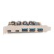 2. Digitus PCIe-Karte mit 2 x USB-C und 3 x USB-A